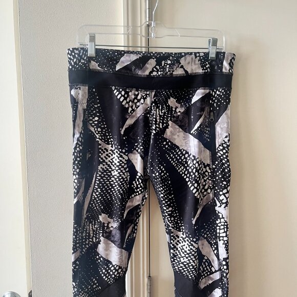 Lululemon Wunder Under Legging-Black/White/Grey-Size 10 - Picture 4 of 8